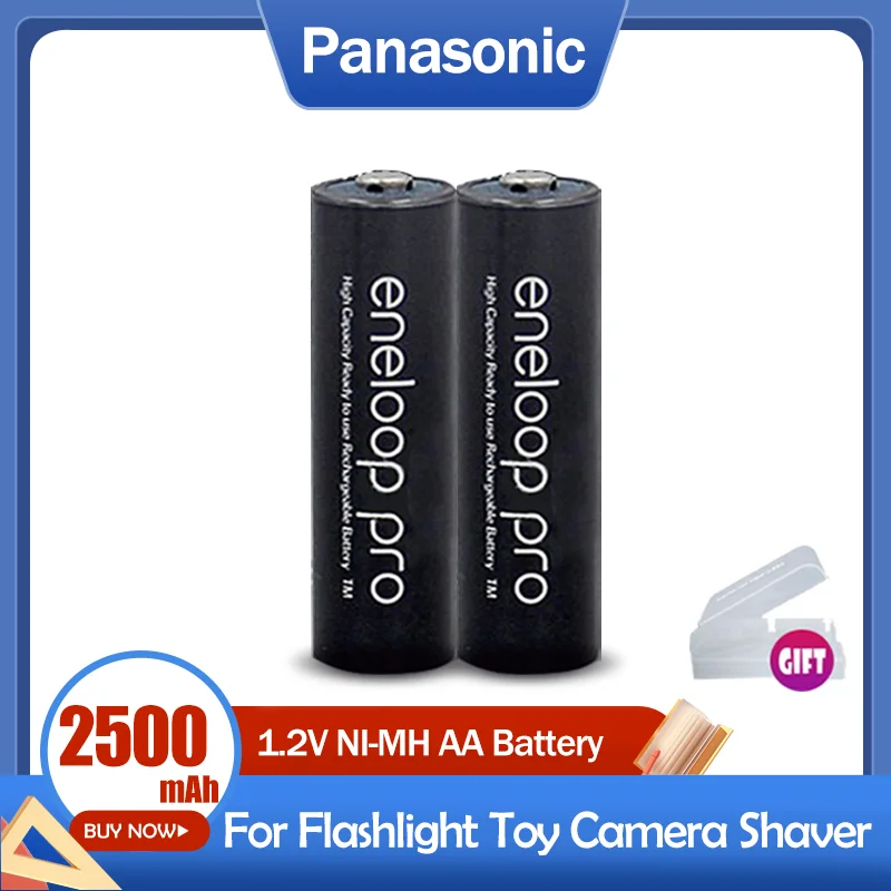 Panasonic 1 2 V 2500mAh Ni MH AA Аккумуляторная батарея для фонарика камеры игрушка пульт