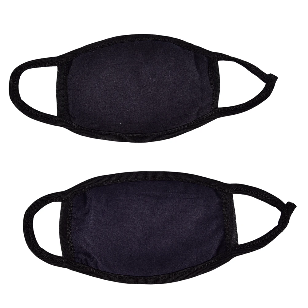 Черная маска для рта Kpop, хлопковая, против пыли, моющаяся, двойная защитная маска, много раз, с использованием