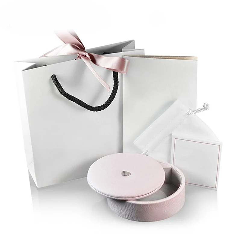 XIAOYI бренд 11 подлинное очарование розовый любовь круглые ювелирные изделия вращающаяся защитная коробка браслет Подарочная коробка под ожерелье набор
