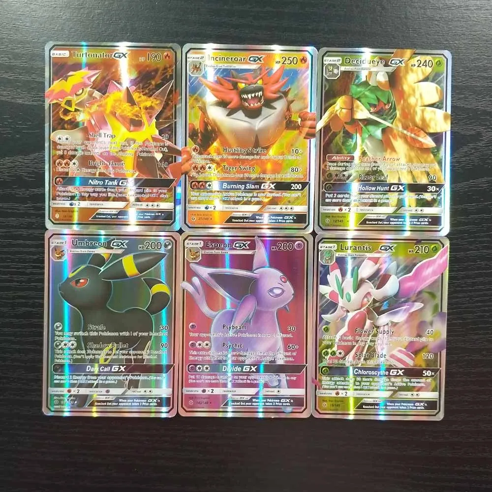 TAKARA TOMY Pokemon Card настольная игра детские игрушки 60 GX флэш-карты Солнце Луна коллекции битва сияющая карта