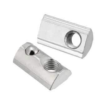 

uxcell Roll-In Spring M6 T Nut, Roll Ball Elastic Nuts for 3030 Series Aluminum Extrusion Profile, 12 Pcs