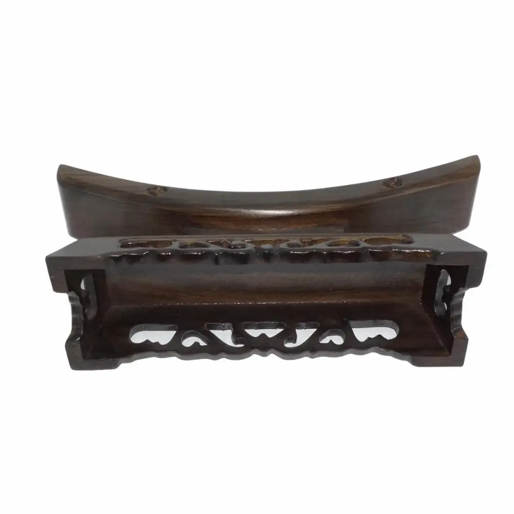 Sword Stand Solid Wood Sword Display Katana Stand Holder Crescent Shape for General Swords 4