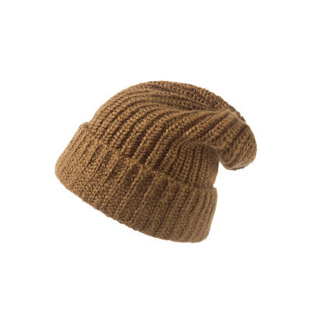 Loose Mohair Knitted Hat Lazy Big Head Circumference Woolen Hat Autumn and Winter Large Version Ear Protection Thick Woolen Hat 