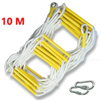

10M rescue rope ladder escape ladder emergency work safety response fire rescue climbing high-rise building escape ladder