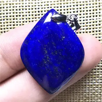 

Genuine Natural Blue Lapis Necklace Pendant For Woman Man Crystal 31x23x5mm Horse Eye Beads Silver Stone Fashion Jewelry AAAAA