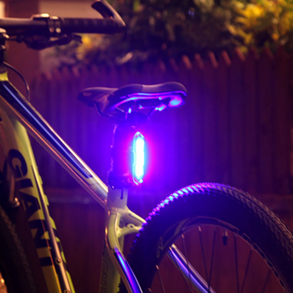 Discount 120Lumens USB Rechargeable Front Rear Bicycle Light Lithium Battery LED Bike Taillight Cycling Helmet Light Lamp Mount Bicycle 5