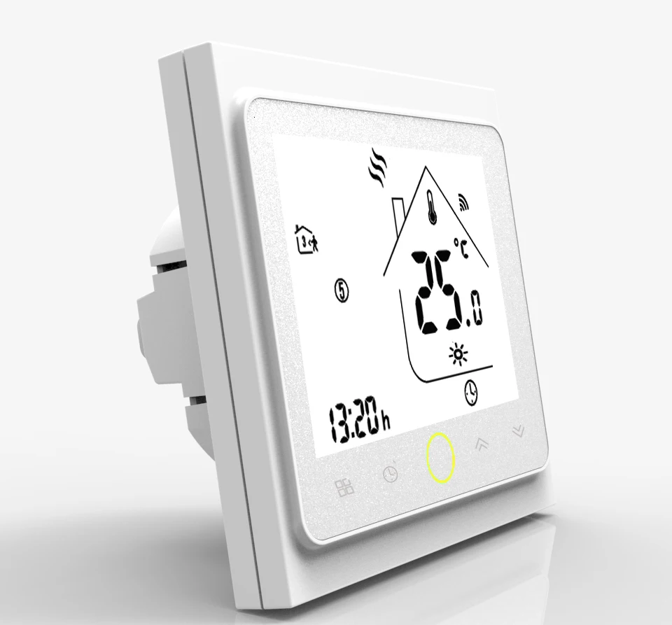 WiFi термостат контроль температуры ЖК сенсорный экран подсветка для водяного пола системы отопления работает с Alexa Google Home 3A - Цвет: White