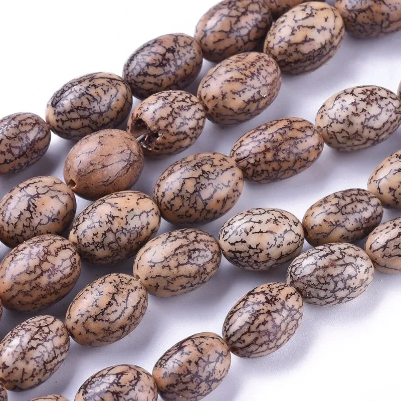 10 Strands Buddhism Mala Beads Jewelry Findings Undyed &amp Natural Bodhi Oval BurlyWood for Making 13~18x9~13mm | Украшения и