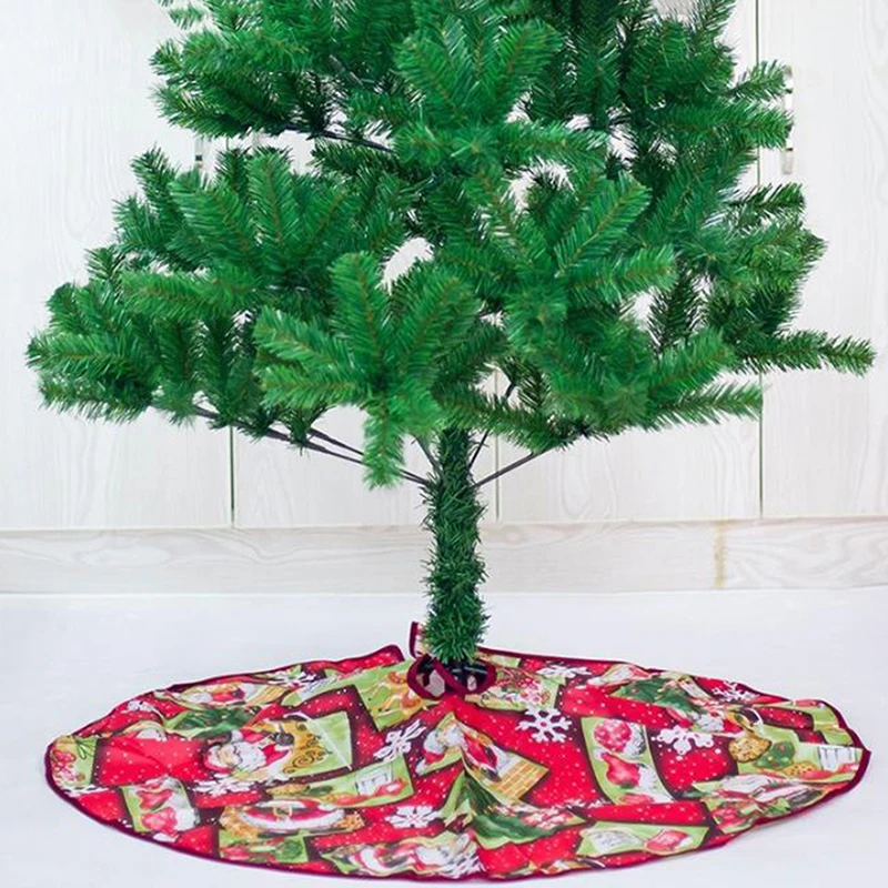 1 шт. 60 см Рождественская юбка с принтом Рождественская елка домашний Декор Рождественская елка Декор 4 стиля