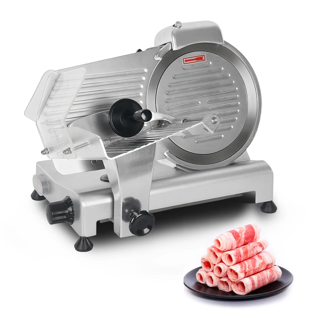 ITOP Electric Meat Slicer Commercial Slicer for Cutting Raw Frozen Meat,Ham,Cheese 10