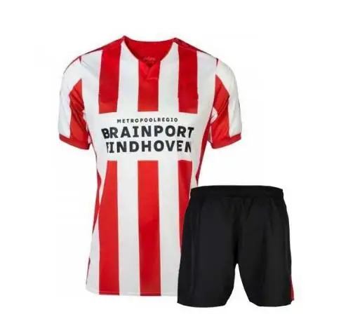 psv Eindhoven домашняя красная Мужская футболка для футбола Erick Gutierrez L. DE JONG 19/20 psv Eindhoven, комплект для взрослых - Цвет: shirt