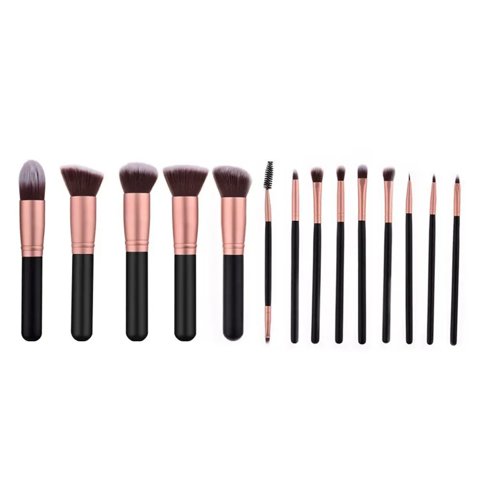 14pcs Makeup Brushes Set Nylon Wool Cosmetic Powder Foundation Eyeshadow Lip For Women Make Up Tool Accessories