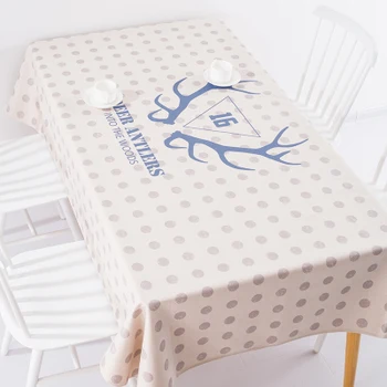 

Thickened deer rectangular table cloth dining room desk dinner cloth cover towel round tablecloth linen cotton home antependium