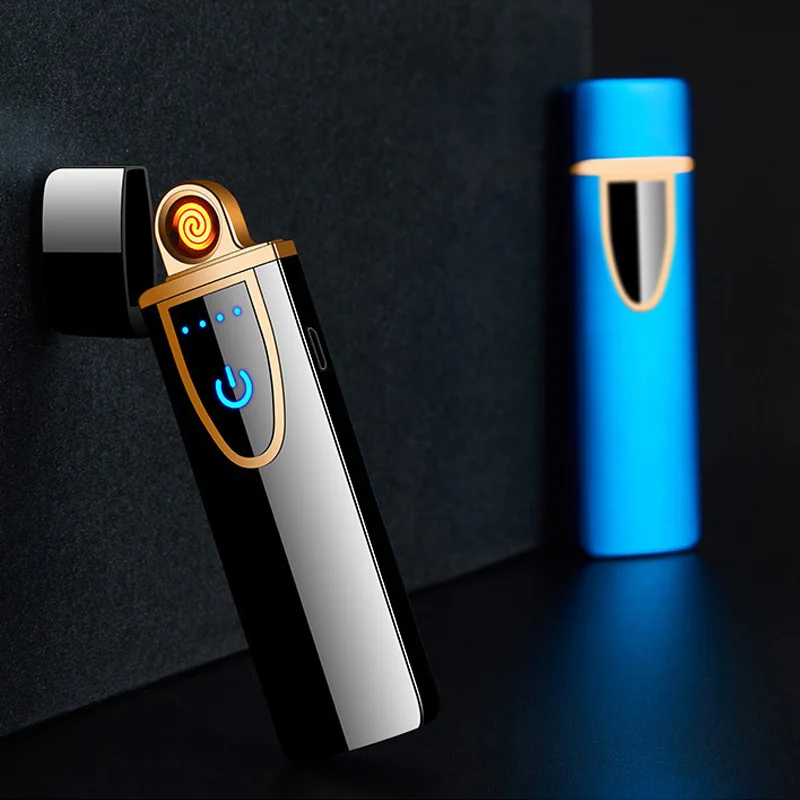 Сенсорная зажигалка с сенсорным экраном компактный смарт датчик USB зарядка