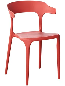 

Plastic chair Nordic creative leisure home simple modern adult dining table and chair back lazy leisure horn chair