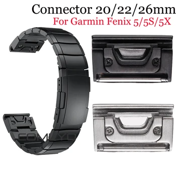 

20/22/26mm Metal Watch Band Quick Release Clasp Adapter Connector for Garmin Fenix 5X/Fenix 3/Fenix 3 HR/Fenix 5/5S/Quatix 5
