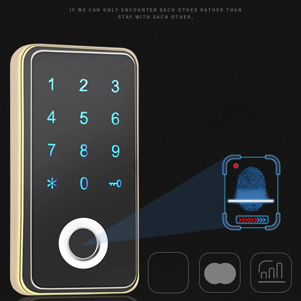 

Zinc Alloy Office Door Lock Home Touch Password Keyless Smart Digital Multipurpose Keypad Fingerprint Durable Cabinet Security