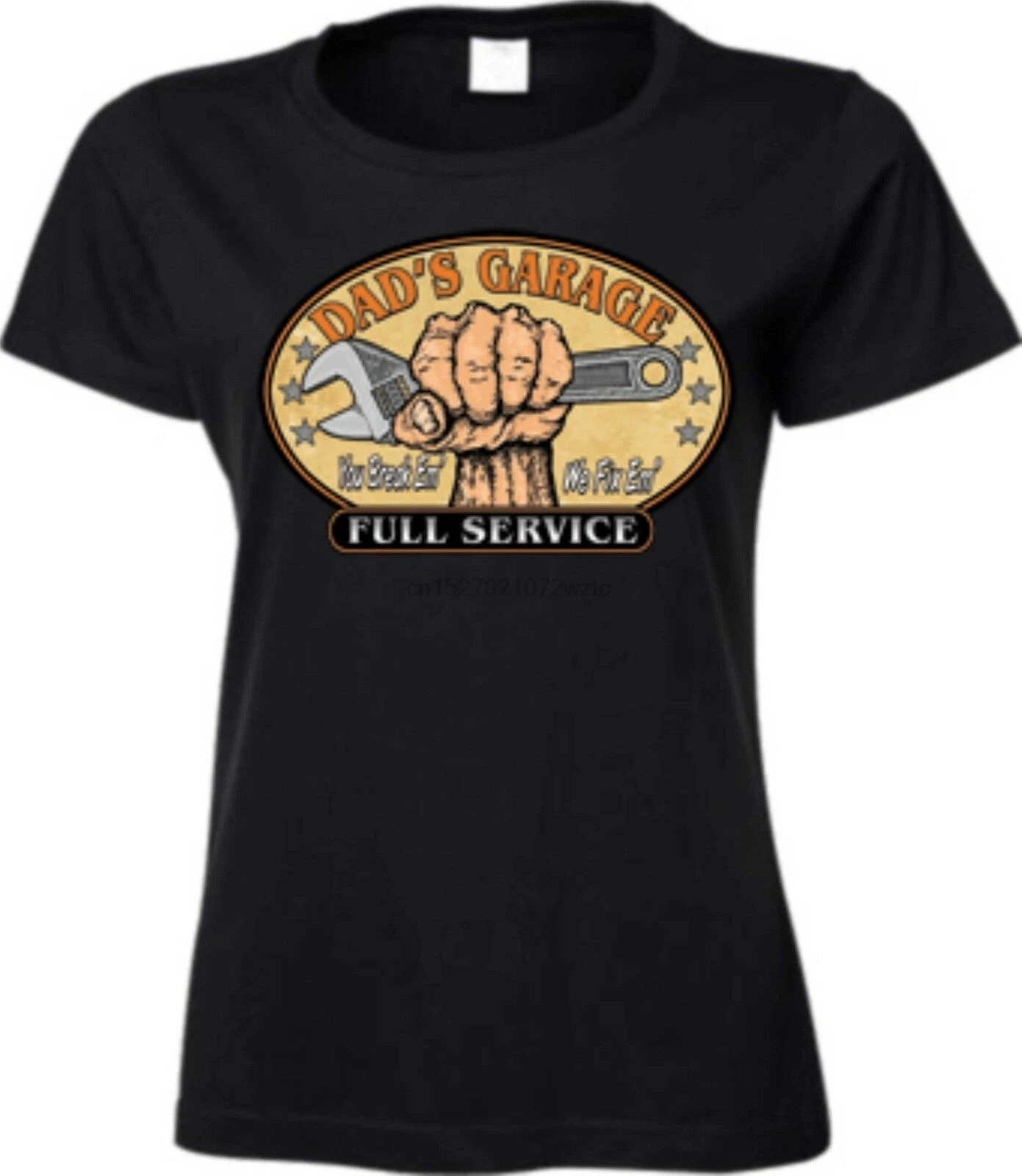 T Shirt in navyblau HD- Biker-,Chopper-/&Old Schoolmotiv Modell Dads Garage