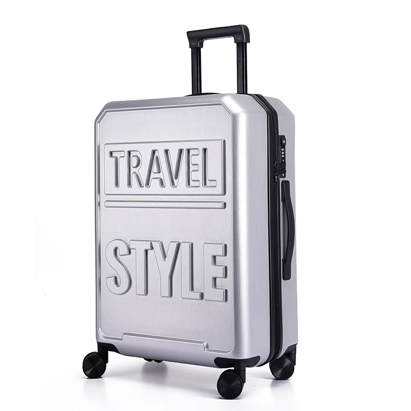 Дорожный чемодан Эдисона, 20/24 дюйма, тренд, INS, сетка, Красный чемодан, Бизнес Стиль, универсальный чемодан для путешествий, mala de Viagem - Цвет: Серебристый