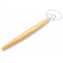 Миксер для яиц из нержавеющей стали, миксер для муки, миксер для яиц, венчик с деревянной ручкой из дуба