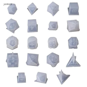 

DIY Crystal Epoxy Mold Dice Fillet Shape Multi-spec Digital Game High Mirror Silicone Mould Making Accessories