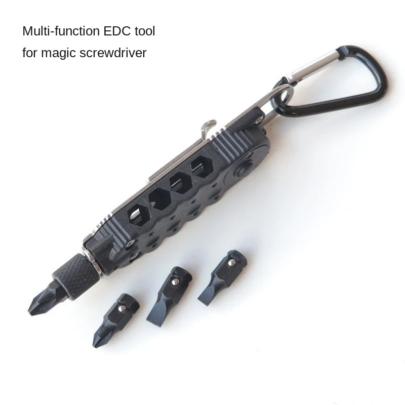 

Multi-function Magic Screwdriver Outdoor EDC Mini Combination Gadget Manual Screwdriver Cross Word Bottle Opener Size Type