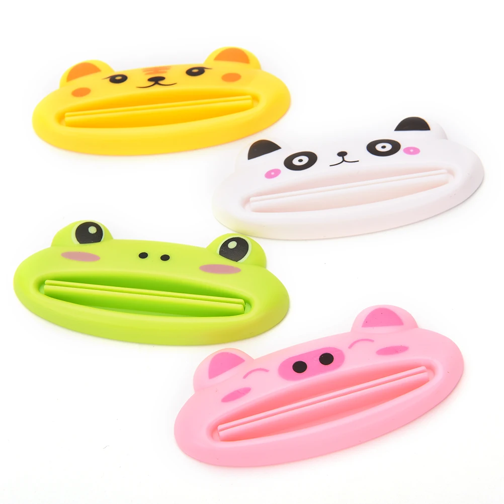 Newest Toothpaste Tube Squeezer Easy Squeeze Paste Dispenser Roll Holder Hot Cartoon Frog/AnimalCat/Frog/Panda/Pig Selling