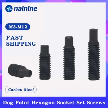

DIN915 M3 M4 M5 M6 M8M10 M12 Black Hexagon Socket Set Screws With Dog Point B041