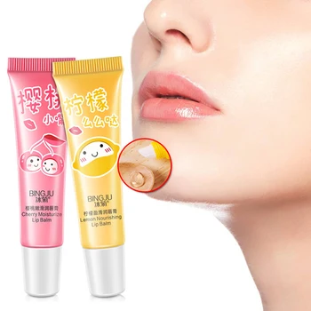 

Lemon Lip Balm Lipstick Long Lasting Hygienic Cherry Moisturizing Lipstick Nourishing Anti Aging Makeup Natural Extract Lip Care