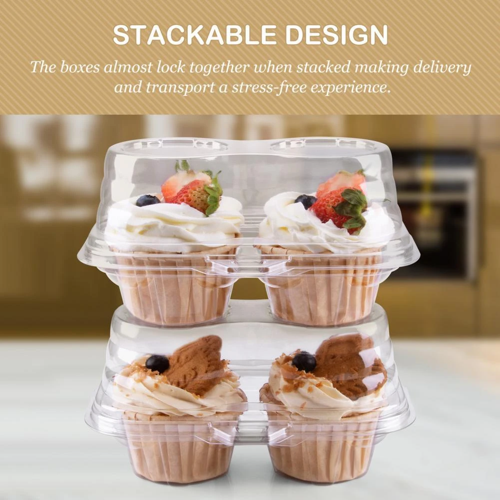 Mousse Cake Container Plastic Dessert Box Sandwich Packing Muffin Holder 価格