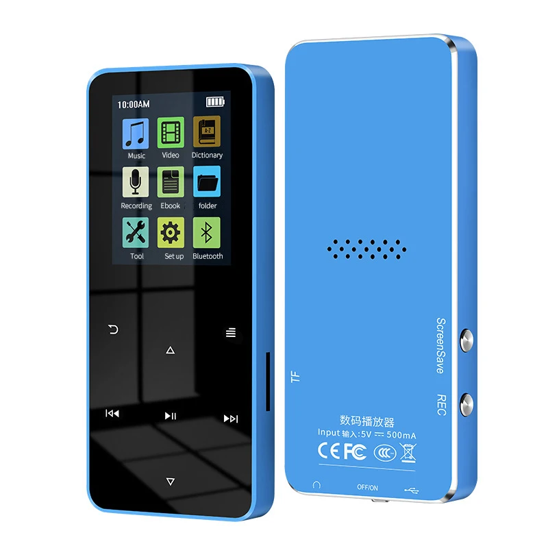 MP4 Player with Bluetooth-compatible Built-in Speaker Touch Key FM Radio Video Play E-book HIFI Metal MP 4 Music Player 8G 16G android mp3 player MP3 Players