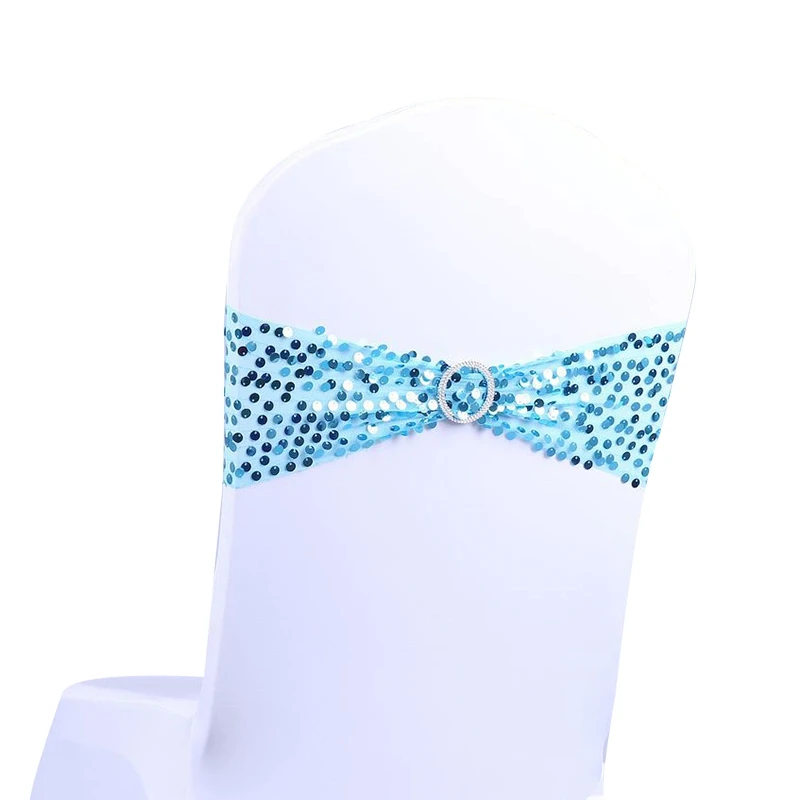 Blue Пояс для стула бант Чехол для стула Пояс Тюль для свадеб, мероприятий и вечерние банкетов лента на Банкетный стул домашний текстиль - Цвет: Blue