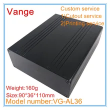 5 шт./лот серебристый цвет промышленности экструдированный алюминиевый материал проект чехол 6063-T5 алюминиевый diy корпус 90*36*110 мм для Wi-Fi устройства