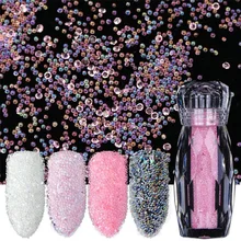 1 бутылка мини-икра бусины Кристалл ногтей Декор 3D крошечные микробусины Блеск Стразы дизайн ногтей Декор DIY Пикси Маникюр Аксессуары