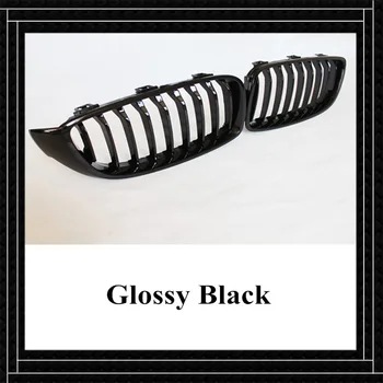 

1 pair 1-Slat Glossy black Auto Front Grille Carbon fiber Kidney Mesh Grill For 4 Series F32 F33 F36 F80 F82 F83 2013-2016