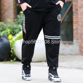 

008 Letter Carrying Baolai Horse Horizontally Big Size Men's Wear Pants Young Students Trend Leisure Sports Pants