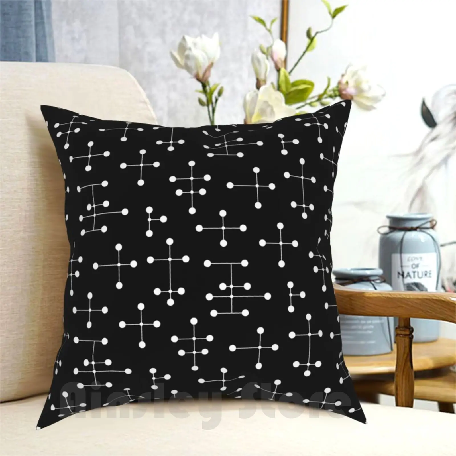 

Midcentury Modern Dots 31 Pillow Case Printed Home Soft DIY Pillow cover 1950S 1960S 50S 60S Atomic Atomic Inspired Atomic