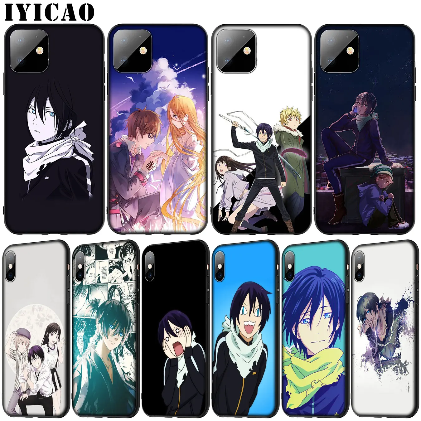 Anime Noragami Soft Silicone Cover Case for iPhone 11 Pro XR X XS Max 6 6S 7 8 Plus 5 5S SE Black Phone |