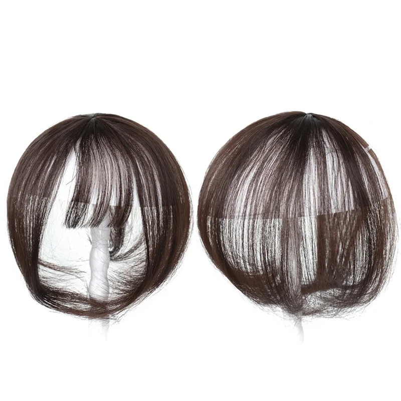 Hair-Piece-Accessories Brown Color Fake-Hair Clip-In Black Straight Synthetic Women 3D
