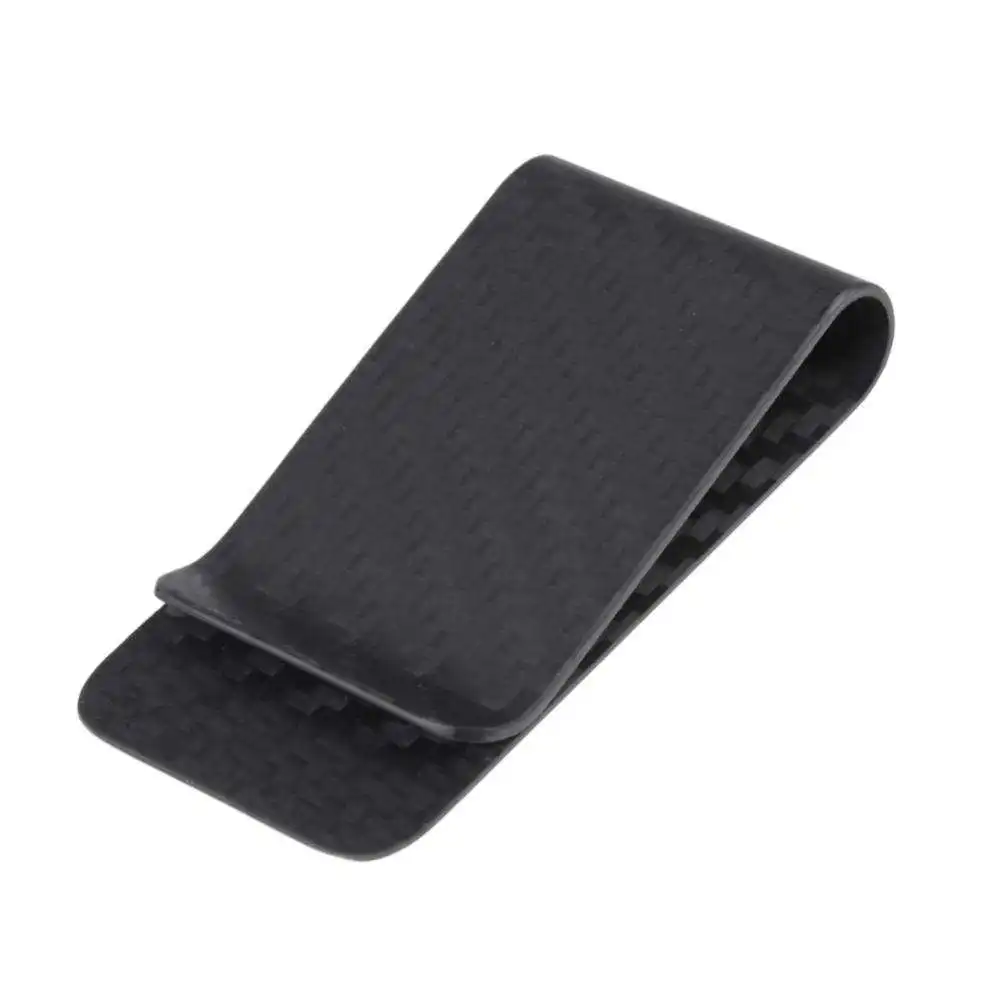 Real Glossy Matte Carbon Fiber Black Textured Wallet Purse Money Clip Pocket Business Credit Card Cash Holder Wallet