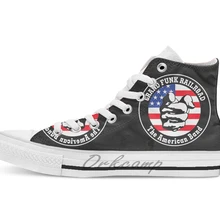 Grand Funk Railroad рубашка дышащая Повседневная Высокая обувь на шнуровке холщовая Обувь Кеды Прямая