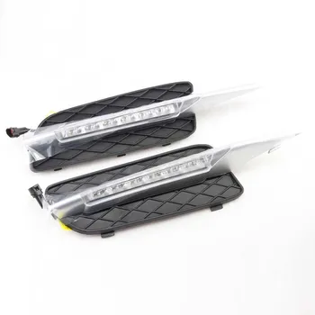 

2Pcs LED DRL For BMW X5 E70 2007 2008 2009 2010 Daytime Running Lights Daylight Auto Car LED Fog Head Lamp Light