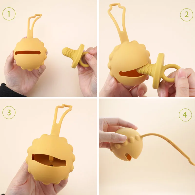 2021 New Design Non-Toxic Baby Essentials Soft Silicone Pacifier Holder Soother Container Box For Nipples Kids Teat Attachment 3 Hf81a236c857f455e86c9e6d27559d406c