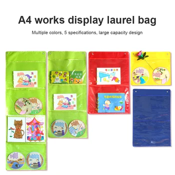 

Wall Hanging Storage Bags Children Room Organizer Pouch For Toys Books Sundries Organizer Student Work Display Hanging Bag
