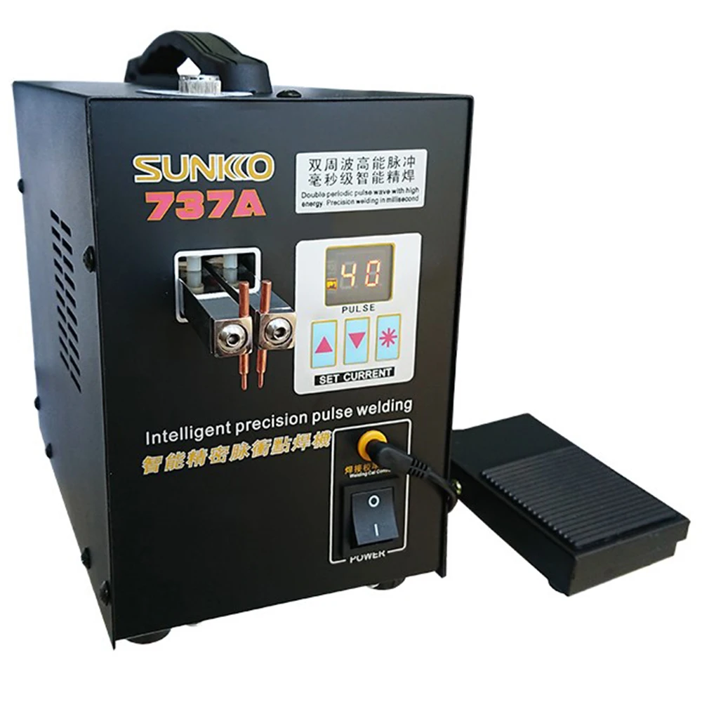 

Intelligent Precision Pulse Welding Machine 110V/220V Battery Spot Welder Handheld Pedal Lithium Battery Welding S737A