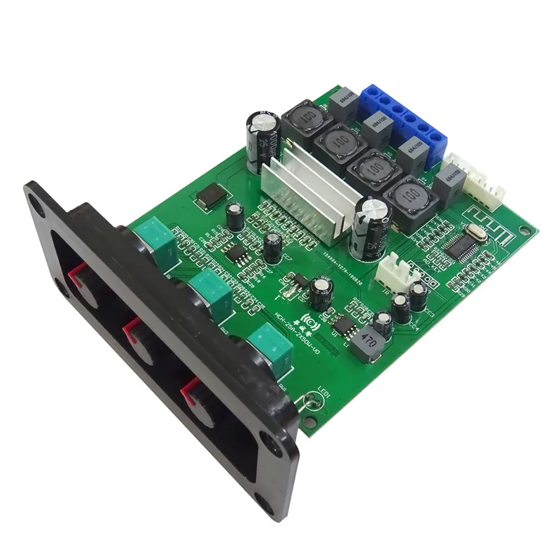 SOTAMIA Bluetooth 5.0 Power Amplifier Audio Board 2x50W TPA3116D2 Sound Amplifiers Stereo Amp Treble Bass Adjustment With Panel headphone amplifiers Audio Amplifier Boards