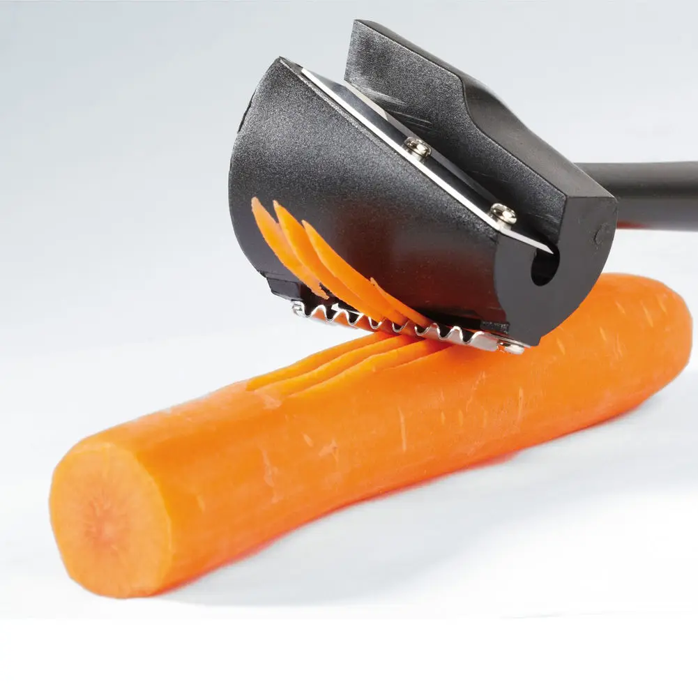 Sharpener Peeler Kitchen Tool Vegetable Fruit Black Curl Slicer With Handle
