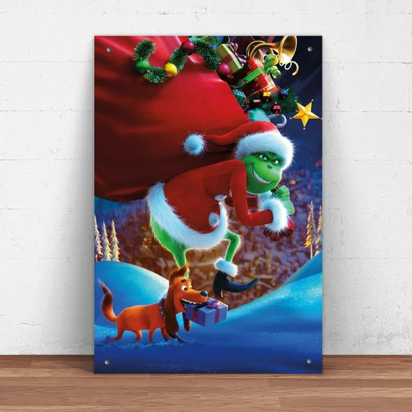 Металлическая жестяная вывеска для фильма Grinch металлическая металлический