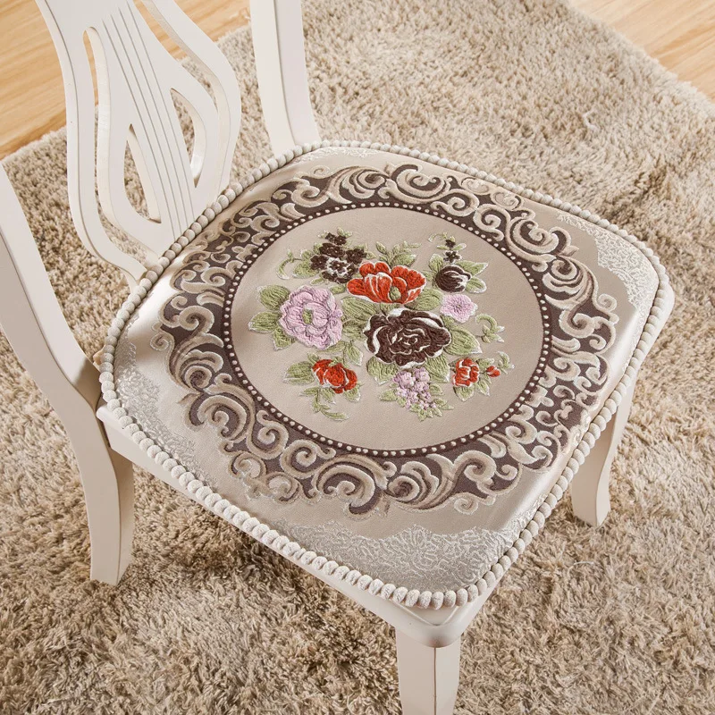 

Europe Palace Style Dining Chair Cushion Thickened Seat Pads Mat Removable Washable Stool Chair Cushion Kitchen Home Decoration