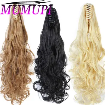 

MUMUPI Long Synthetic Ponytail straight Long Hair artificial Fake Hair pony Tail Hairpieces Women Heat Resistant Fake Hair